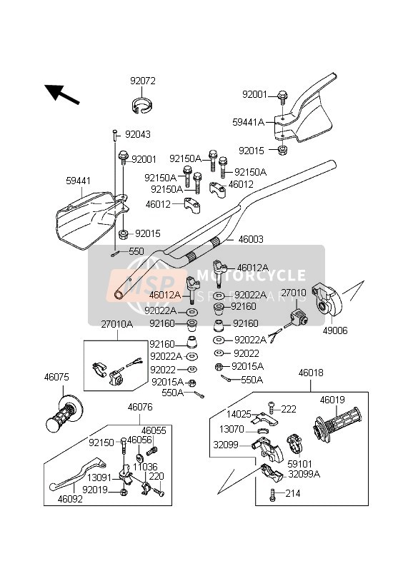 460031399CE, Handle,Silver No.25, Kawasaki, 0