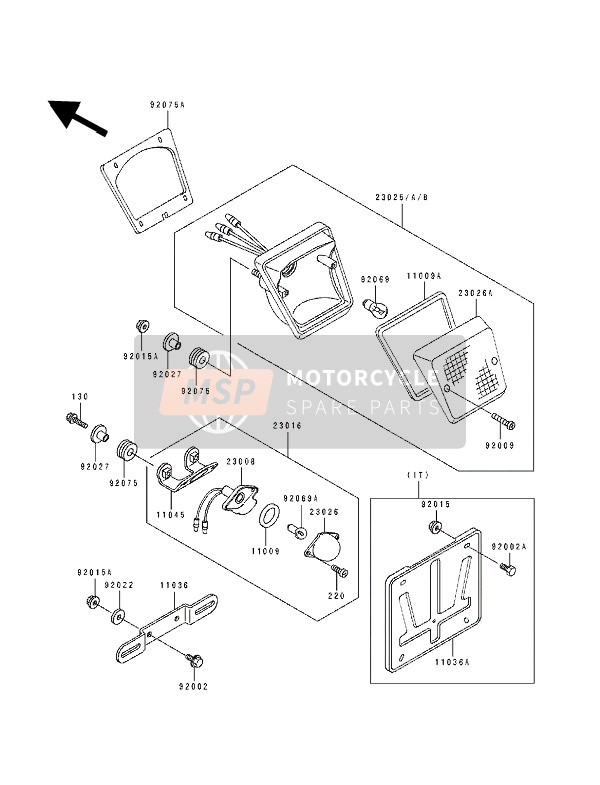 110451927, Bracket,License Plate Lamp, Kawasaki, 0