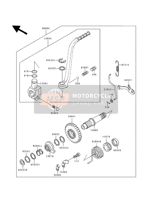 921441143, Spring,Rear Brake Switch, Kawasaki, 1