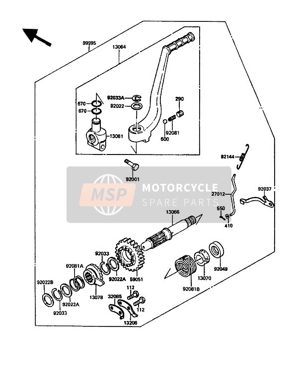 Kawasaki KLR500 1989 Optionele onderdelen voor een 1989 Kawasaki KLR500