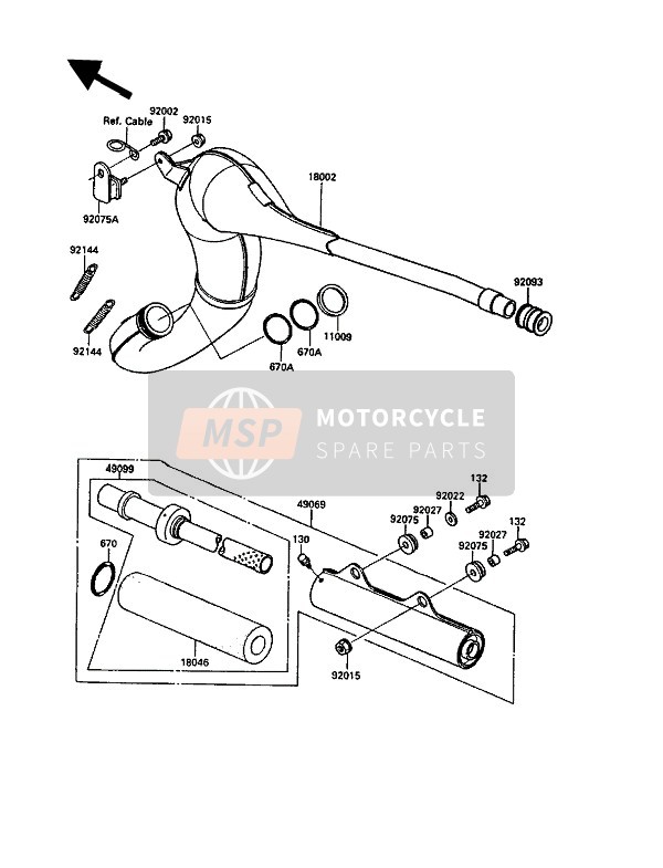 Kawasaki KX125 1989 Muffler(S) for a 1989 Kawasaki KX125