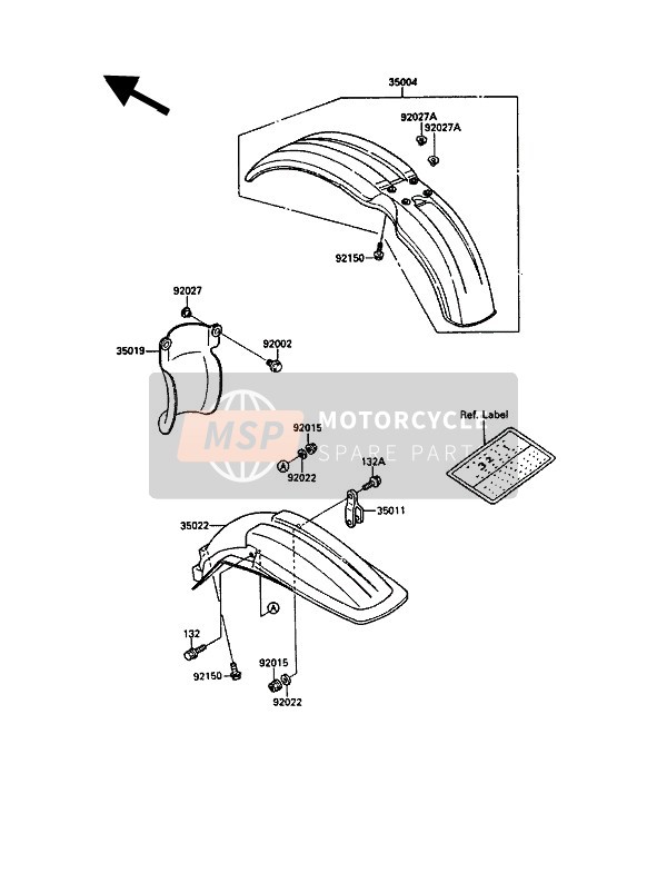 Kawasaki KX125 1989 Fenders for a 1989 Kawasaki KX125