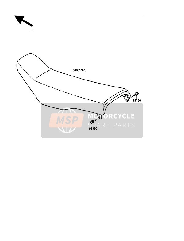 Kawasaki KX125 1989 SITZ für ein 1989 Kawasaki KX125