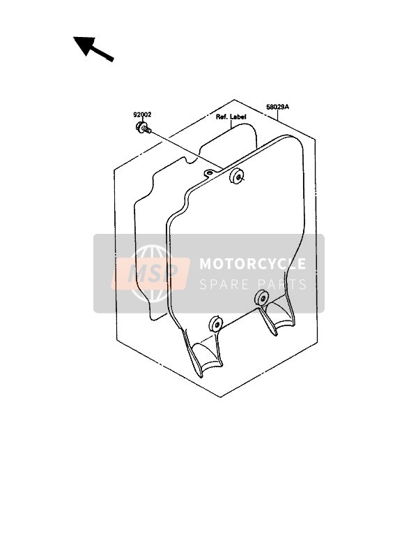 Kawasaki KX125 1989 Accessoire voor een 1989 Kawasaki KX125