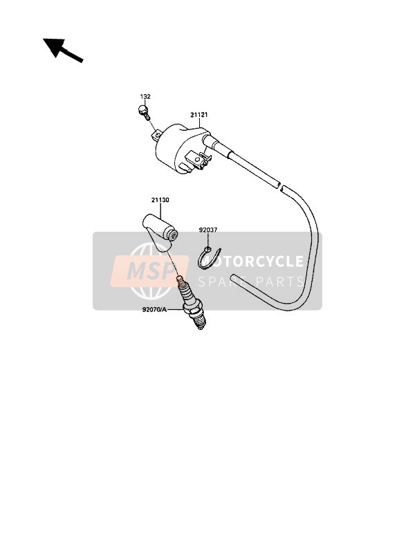 Kawasaki KX250 1989 Ignition System for a 1989 Kawasaki KX250