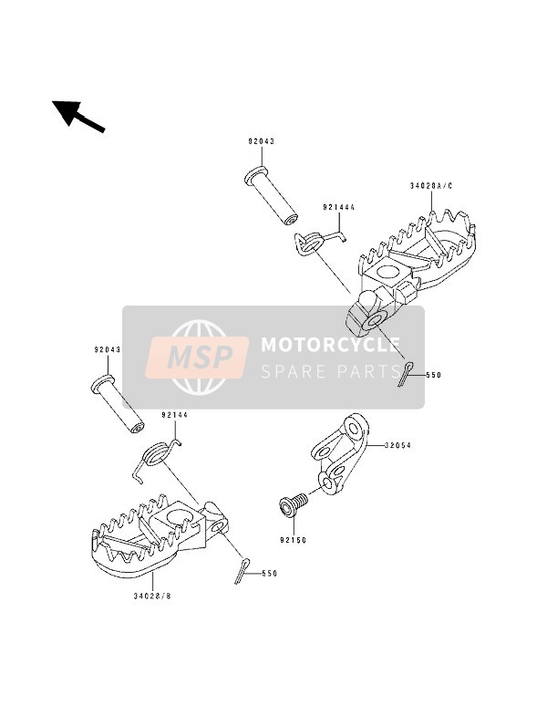 Kawasaki KX500 1989 Step for a 1989 Kawasaki KX500