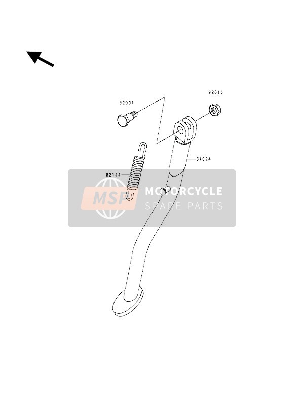 Kawasaki KDX125 1990 Supporter pour un 1990 Kawasaki KDX125