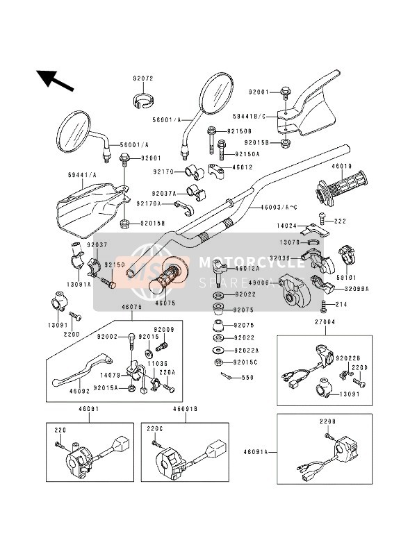 220AA0522, SCREW-PAN Cros,5X22 Common, Kawasaki, 0