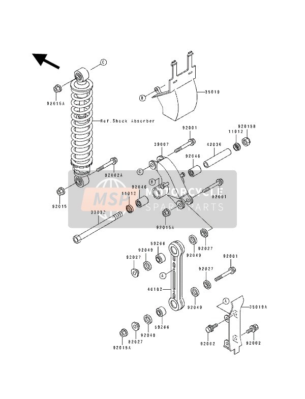 187AA0614, BOLT-UPSET-WSP Common, Kawasaki, 4