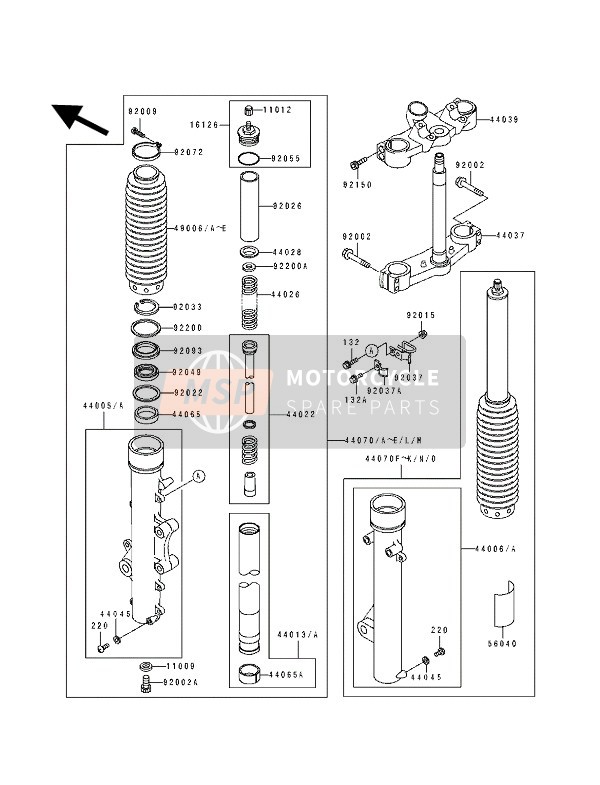 920021650, Bolt, Fork Drain, Kawasaki, 2