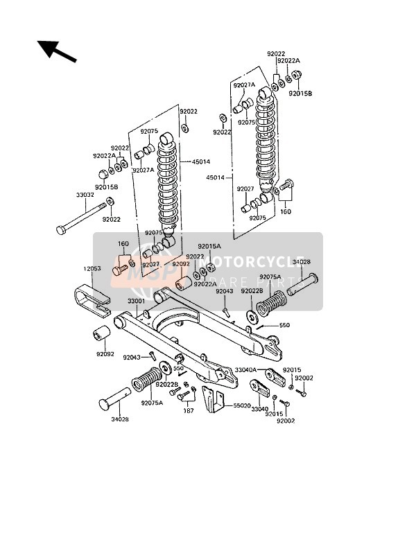 33040046, ADJUSTER-CHAIN, Rh, Kawasaki, 0