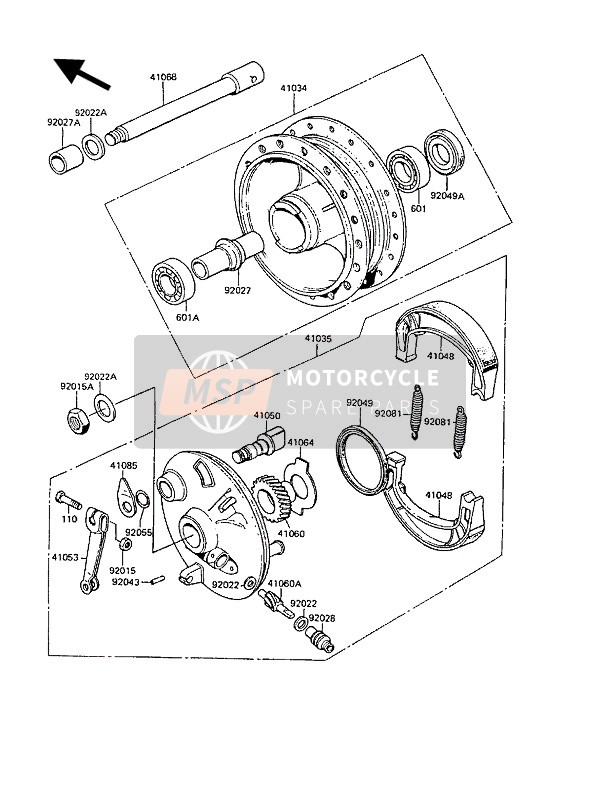 41085008, Indicator, Brake Shoe, Kawasaki, 0