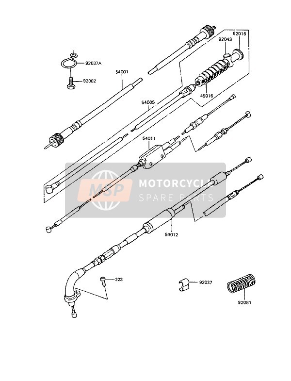 92043082, PIN-BRAKE Cable, Kawasaki, 0