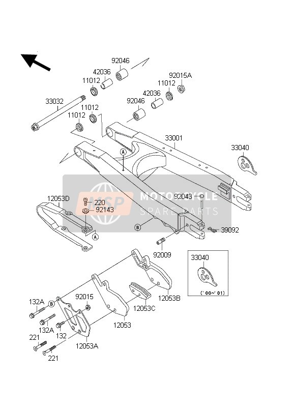 920431590, Pin,6X45, Kawasaki, 0