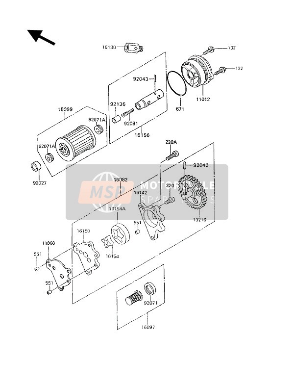 Kawasaki KLR600 1991 ÖLPUMPE für ein 1991 Kawasaki KLR600