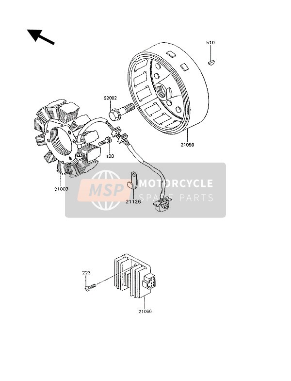 Kawasaki KLR600 1991 Generador para un 1991 Kawasaki KLR600