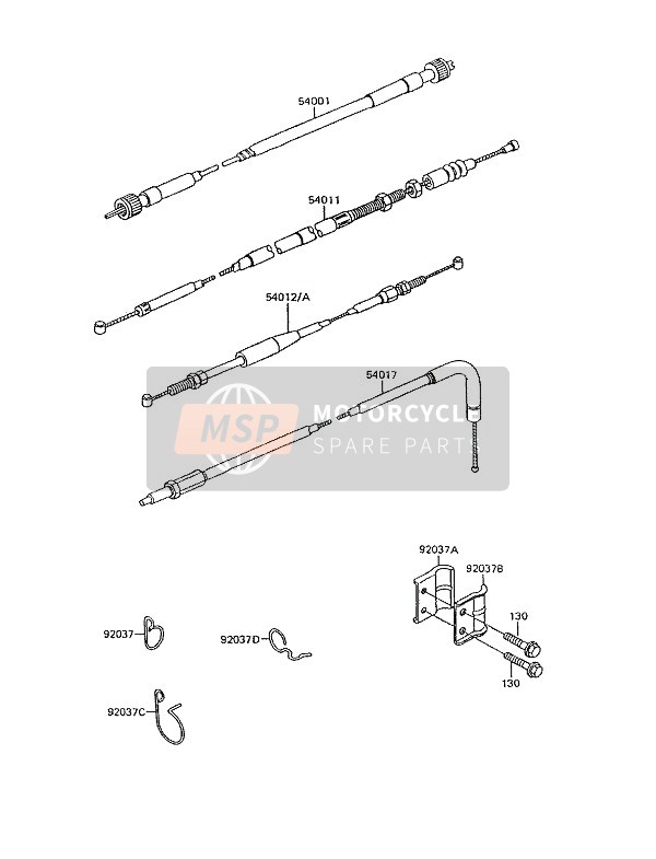 Kawasaki KLR600 1991 KABEL für ein 1991 Kawasaki KLR600