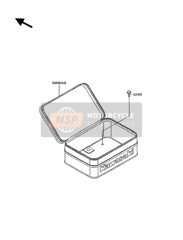 560081054LA, Bag,Tool,BLUE-32, Kawasaki, 0