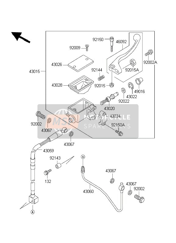 430151588, CYLINDER-ASSY-MASTER,Fr, Kawasaki, 0