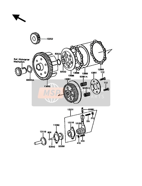 92042043, Pin, Dowel, 7X20, Kawasaki, 0