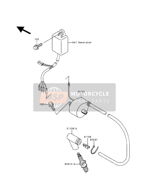 Kawasaki KX500 1992 Ignition System for a 1992 Kawasaki KX500