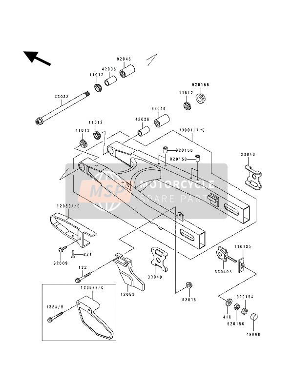 110121780, Cap,Chain Adjuster, Kawasaki, 3