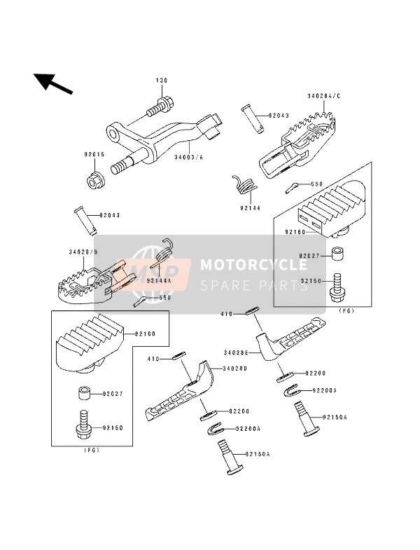 340031401TY, HOLDER-STEP,Rh,Violet, Kawasaki, 0