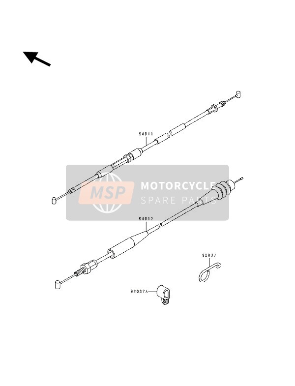 Kawasaki KX125 1993 Cables for a 1993 Kawasaki KX125