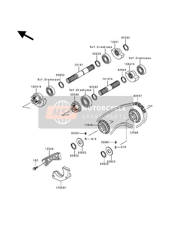 Kawasaki KLR250 1994 AUSGLEICHER für ein 1994 Kawasaki KLR250