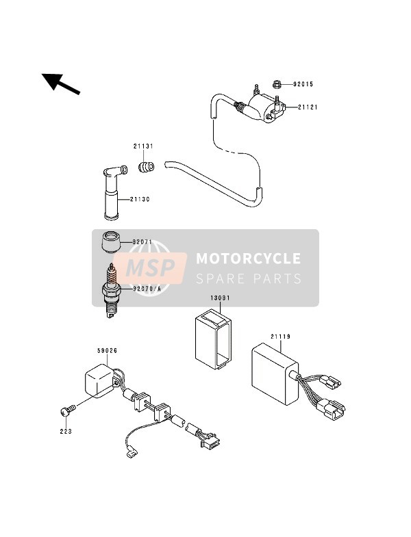 Kawasaki KLR250 1994 ZÜNDANLAGE für ein 1994 Kawasaki KLR250