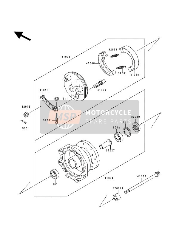 410351285, Flasque Frein Av KX60, Kawasaki, 0