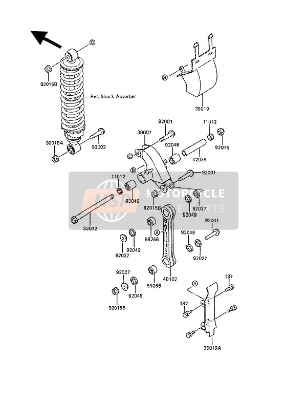 Kawasaki KX60 1986 Suspension for a 1986 Kawasaki KX60