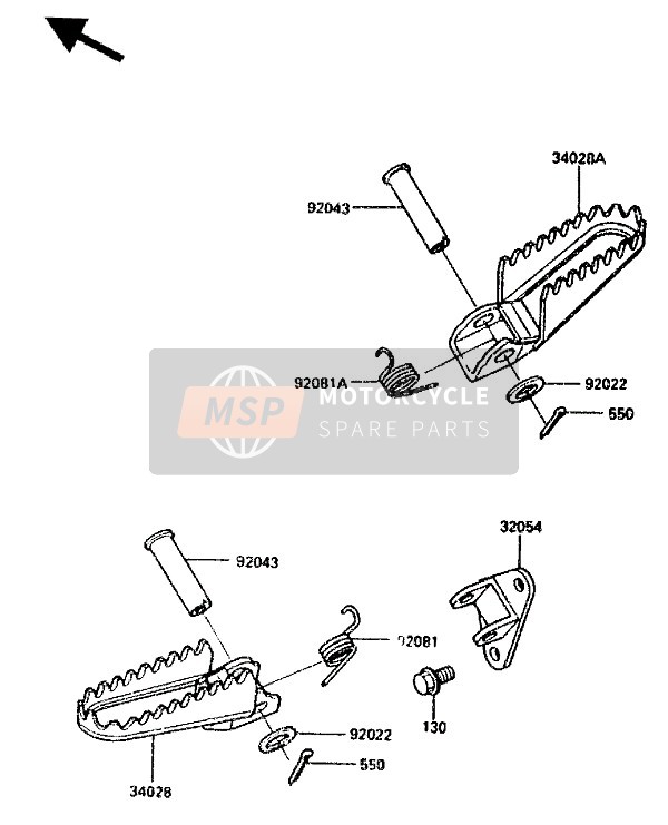 Kawasaki KX125 1987 Step for a 1987 Kawasaki KX125