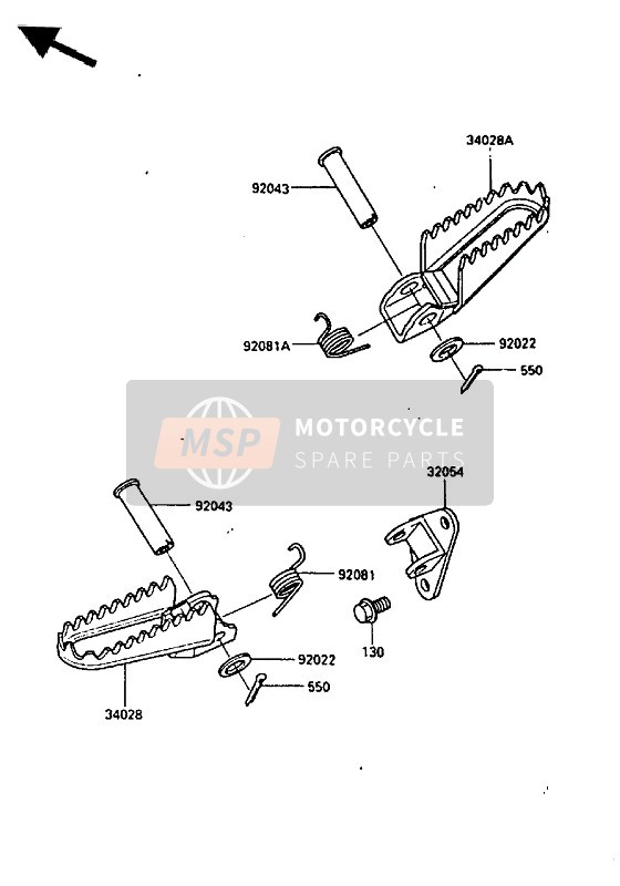 921450101, Spring, Brake Pedal Re, Kawasaki, 0