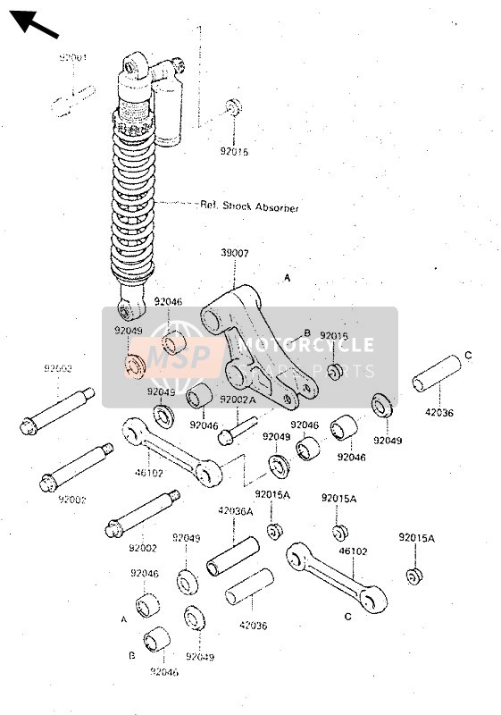 Kawasaki KX500 1987 Suspension for a 1987 Kawasaki KX500