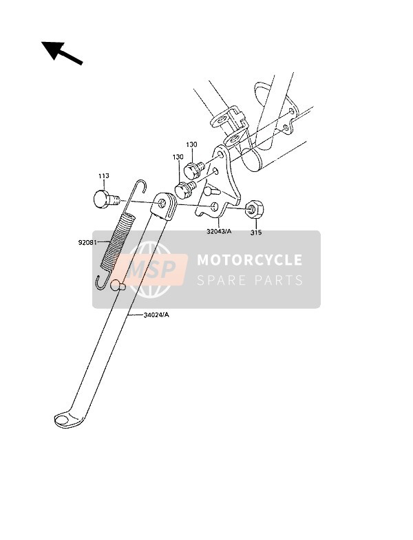 Kawasaki KX60 1987 Stand(S) for a 1987 Kawasaki KX60