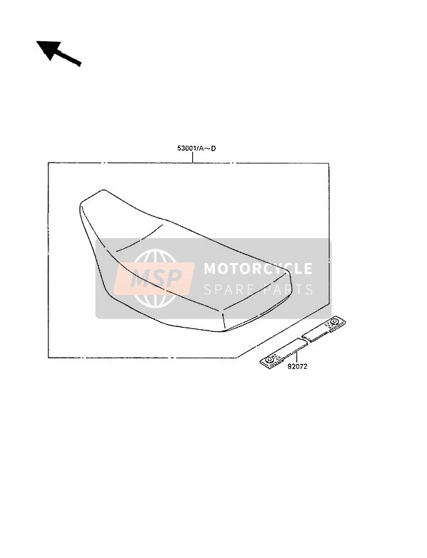 530011595MZ, SEAT-ASSY, Blue, Kawasaki, 1