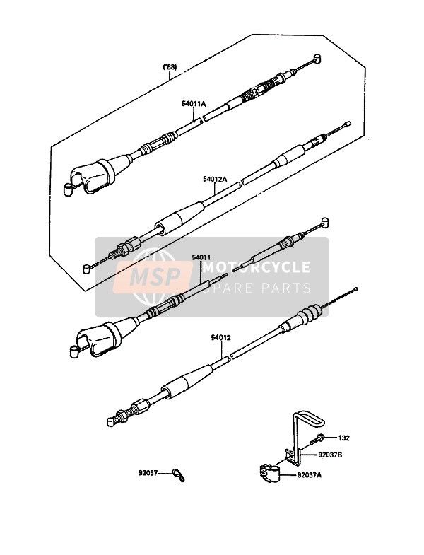 540120097, CABLE-THROTTLE, Kawasaki, 1