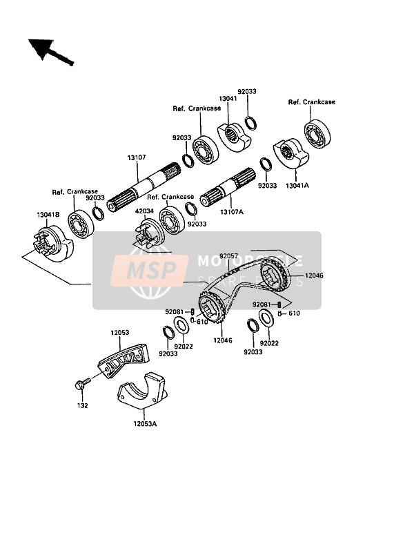 Kawasaki KLR250 1988 AUSGLEICHER für ein 1988 Kawasaki KLR250