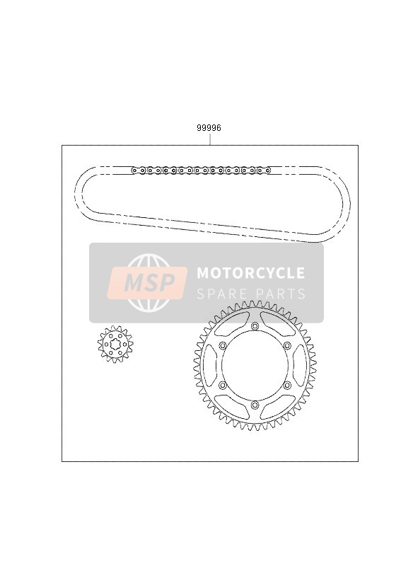 Kawasaki KX250 1998 Chain Kit for a 1998 Kawasaki KX250