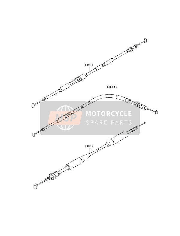 Kawasaki KX500 1990 Cable for a 1990 Kawasaki KX500