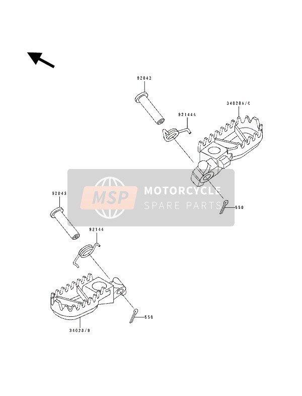 Kawasaki KX125 1991 Step for a 1991 Kawasaki KX125