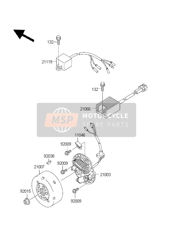 Kawasaki KDX200 2003 Generator for a 2003 Kawasaki KDX200