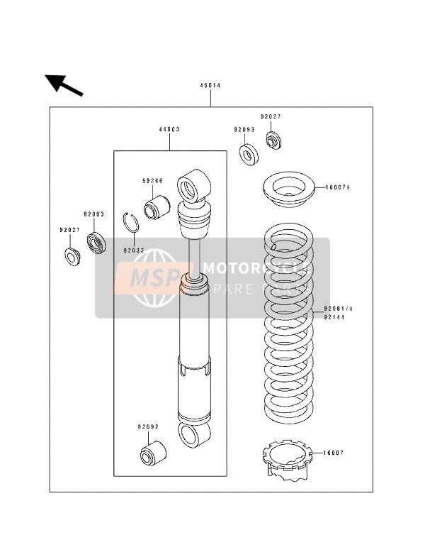 Kawasaki KX60 1992 Shock Absorber for a 1992 Kawasaki KX60