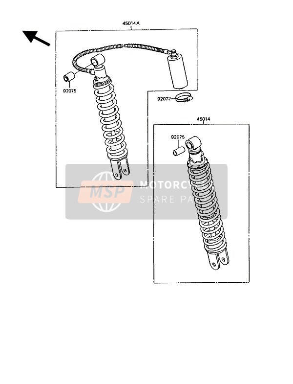 Kawasaki KMX125 1992 Shock Absorber(S) for a 1992 Kawasaki KMX125