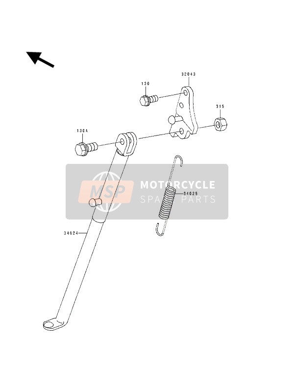 Kawasaki KX100 1993 Stand(S) for a 1993 Kawasaki KX100