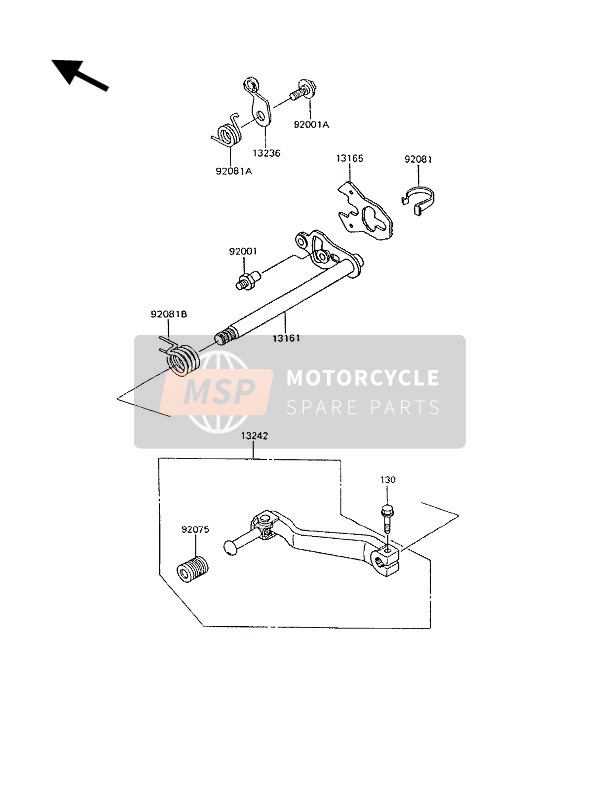 Kawasaki KLR600 1994 Gear Change Mechanism for a 1994 Kawasaki KLR600