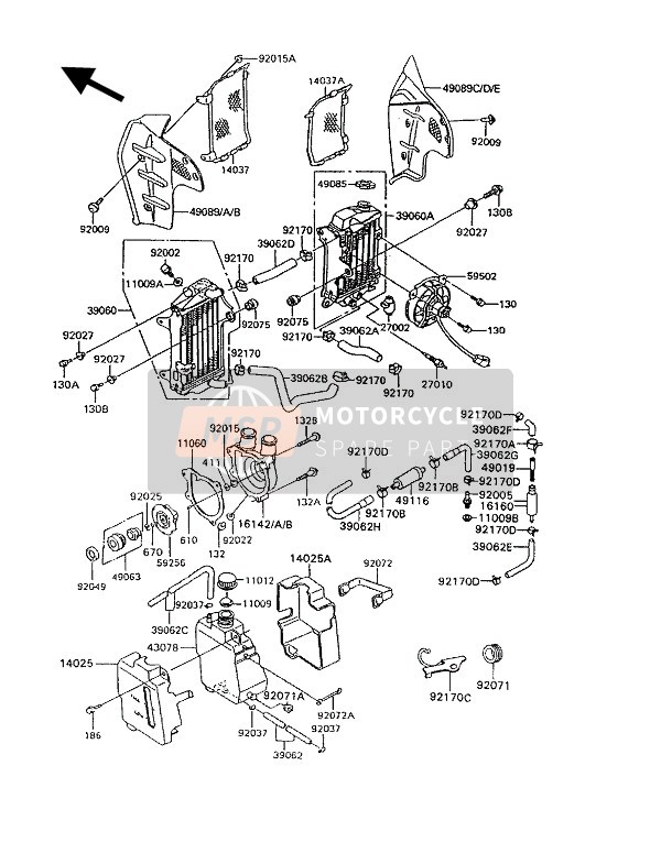 390621468, HOSE-COOLING,VALVE-PU, Kawasaki, 2