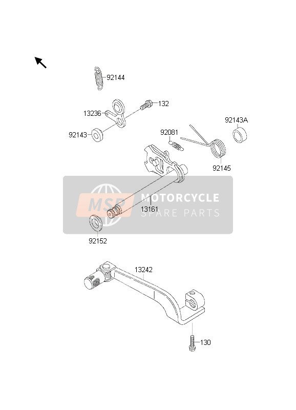 Kawasaki KDX200 2002 Gear Change Mechanism for a 2002 Kawasaki KDX200