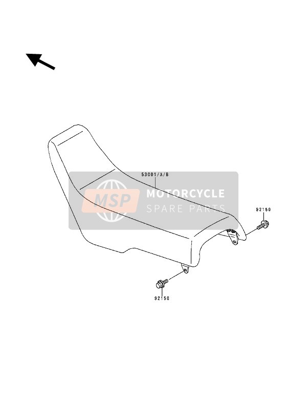 Kawasaki KDX200 1994 Asiento para un 1994 Kawasaki KDX200